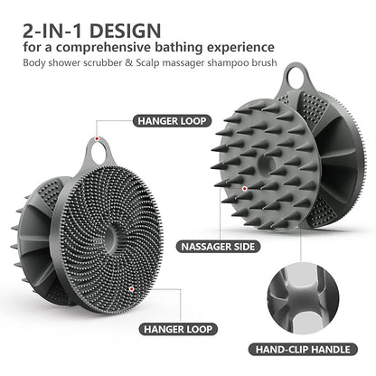 2 in 1 silicone brush,