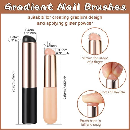 2 pack silicone nail brush