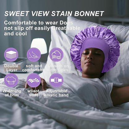 4pcs silk bonnet for sleeping