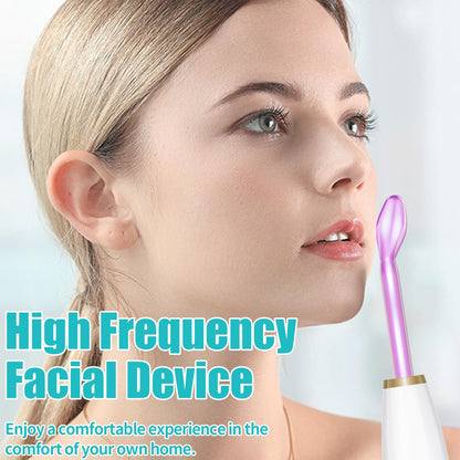 High Frequency Facial Wand - TUMAKOU Portable Violet High Frequency Facial Skin Machine - with 6 Glass Tubes