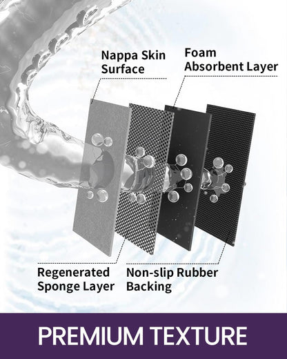 DEXI Bath Mat 17x43, Non Slip Quick Dry Rugs, Super Absorbent Ultra Thin Marble Bathmat, Washable Rubber Mats for Shower Floor, in Front of Bathtub, Sink, Bathroom Accessories Decor, Black