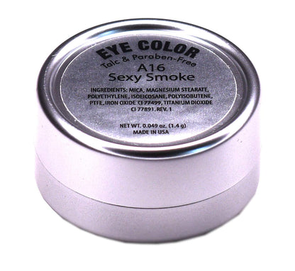 Sexy Smoke Dark Grey Iron Charcoal Matte Pressed Powder Single Vegan Eyeshadow; Talc, Paraben & Cruelty Free