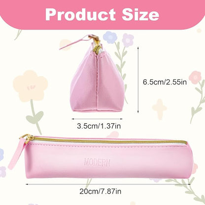 2pcs small leather pouch mini