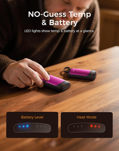 OCOOPA Hand-Warmers-Rechargeable Dual Sided, 2 in 1 Electric-Hand -Warmers with UL Certified, 3 Heating Level, Pocket Sized USB Hand Warmers for Camping, Hunting, Commuting, Gifts for Men, UT5 Duoheat