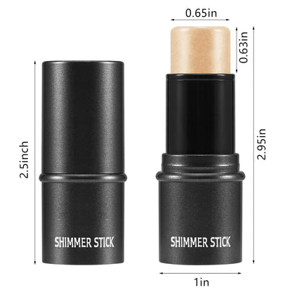 Boobeen Highlighter Makeup Stick Highlighter Bronzer Stick Glow Face Illuminator Highlight Contouring Sticks Waterproof Long-lasting