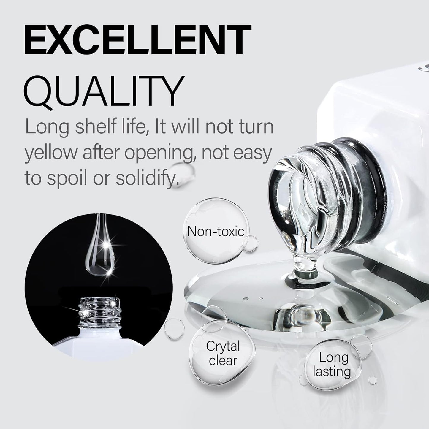 AILLSA Base and Top Coat Gel Nail Polish Top and Base Coat Nail Polish Soak Off Long Lasting Clear Base Gel High Gloss Shine No Wipe Top Coat for DIY Nail Art at Home 0.51 Fl Oz