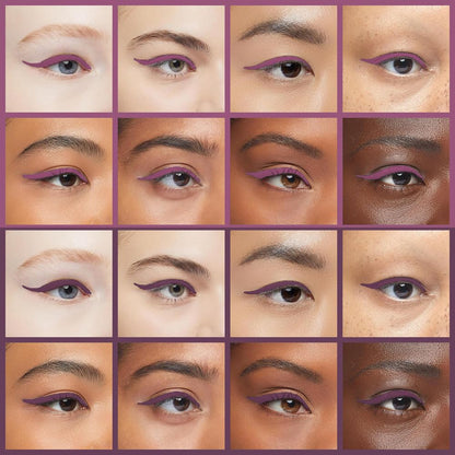 Kaely 2Pcs Light Dark Purple Angled Gel Eyeliner Pencil, Violet Lavender Plum Eyeliner for Older Women, Face Paint Eye Black Stick Waterproof Smudge Proof, Gothic Halloween Makeup