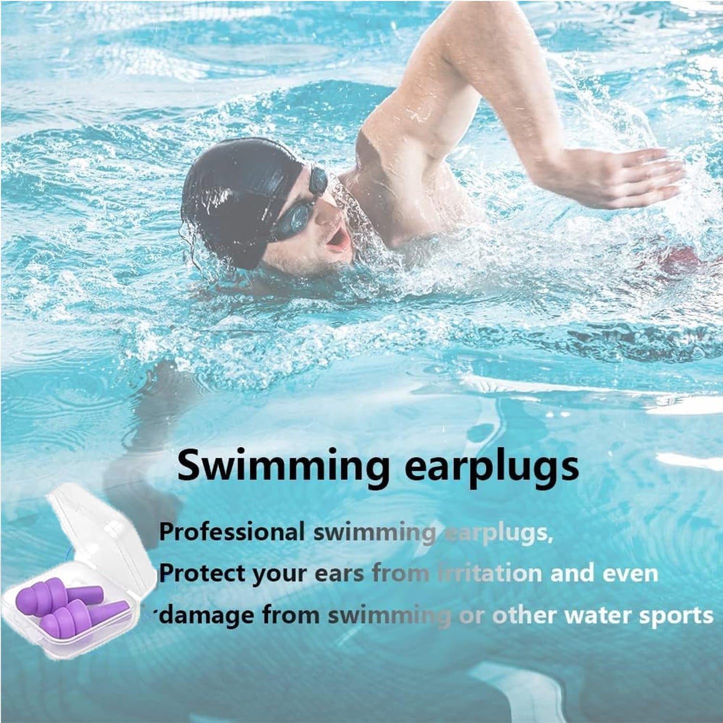 Earplugs for Sleeping Noise Cancelling, Reusable Ear Plugs– Super Soft, Silicone Ear Plug, for Sleeping 8 Pairs, Swimming, Snoring, Concerts, Work, Noisy Places (8 Colors)
