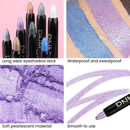 Kaely 2Pcs Cream Eyeshadow Stick Set for Eyes,Vioiet & Royal Blue Shimmer Pen,Eye Brightener Halloween Makeup,sombras para ojos,Smooth Eye Shadow Highlighter Crayon Pencil Waterproof,09+13