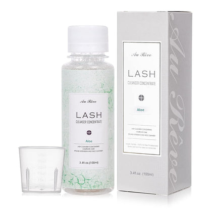 Eyelash Cleanser Concentrate 100ml Lash Extension Shampoo Oil-Free Eyelash Extension Shampoo with Salon Home Care -Makes 20 Bottles 60ml Lash Shampoo, Aloe