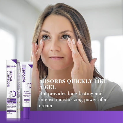 Eye Cream, Retinol Eye Cream for Dark Circles, Puffiness Anti Aging, With Hyaluronic Acid, Peptides, Caffeine Reduces Bags, Smooths Wrinkles & Fine Lines, Dark Circles Under Eye Treatment