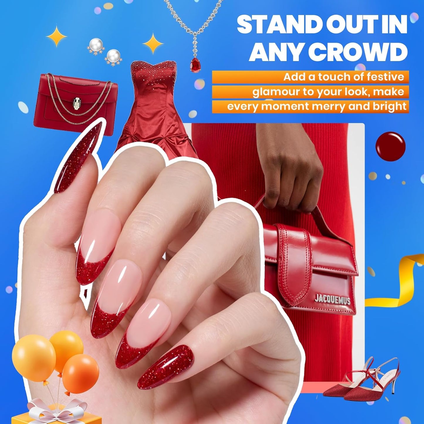 Beetles Gel Nail Polish Kit with U V Light - 68Pcs Gel Nail Kit 35 Colors Outfits Glitter Red Classic Blue Polish Set with Everything Nails Manicure Tools for Beginners DIY At Home Gifts for Women