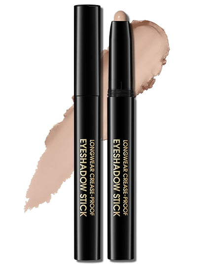 Erinde Waterproof Eyeshadow Stick, Cream Eye Shadow Stick, Long-Lasting, Crease-Proof, Cream to Powder Buildable & Blendable Eye Shadow Pencils Crayon, Vegan & Cruelty-Free, 03 Desert