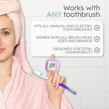 Rayz UV-C Toothbrush Sanitizer | Portable & Rechargeable | 99.9% Sanitization in 3 Minutes | Wall Mountable, Travel-Friendly & TSA-Approved (Lavender)