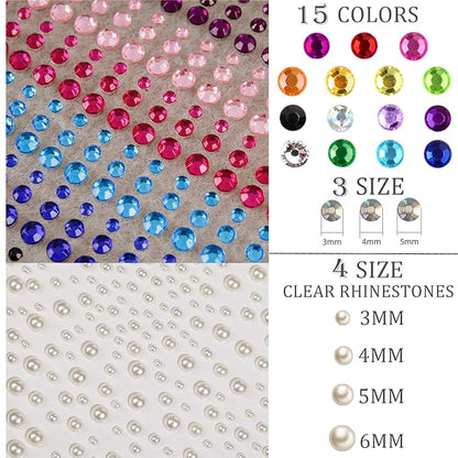 1250 pcs self adhesive rhinestones