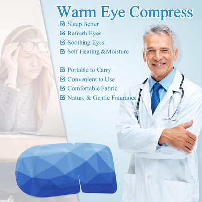 32 Packs Steam Eye Mask, Heated Eye Mask for Sleeping, Warm Compress for Eyes, Self Heating Disposal Eye Mask Comfortable Sleep Mask for Home, Office, Spa, Travel Essentials (Unscented)