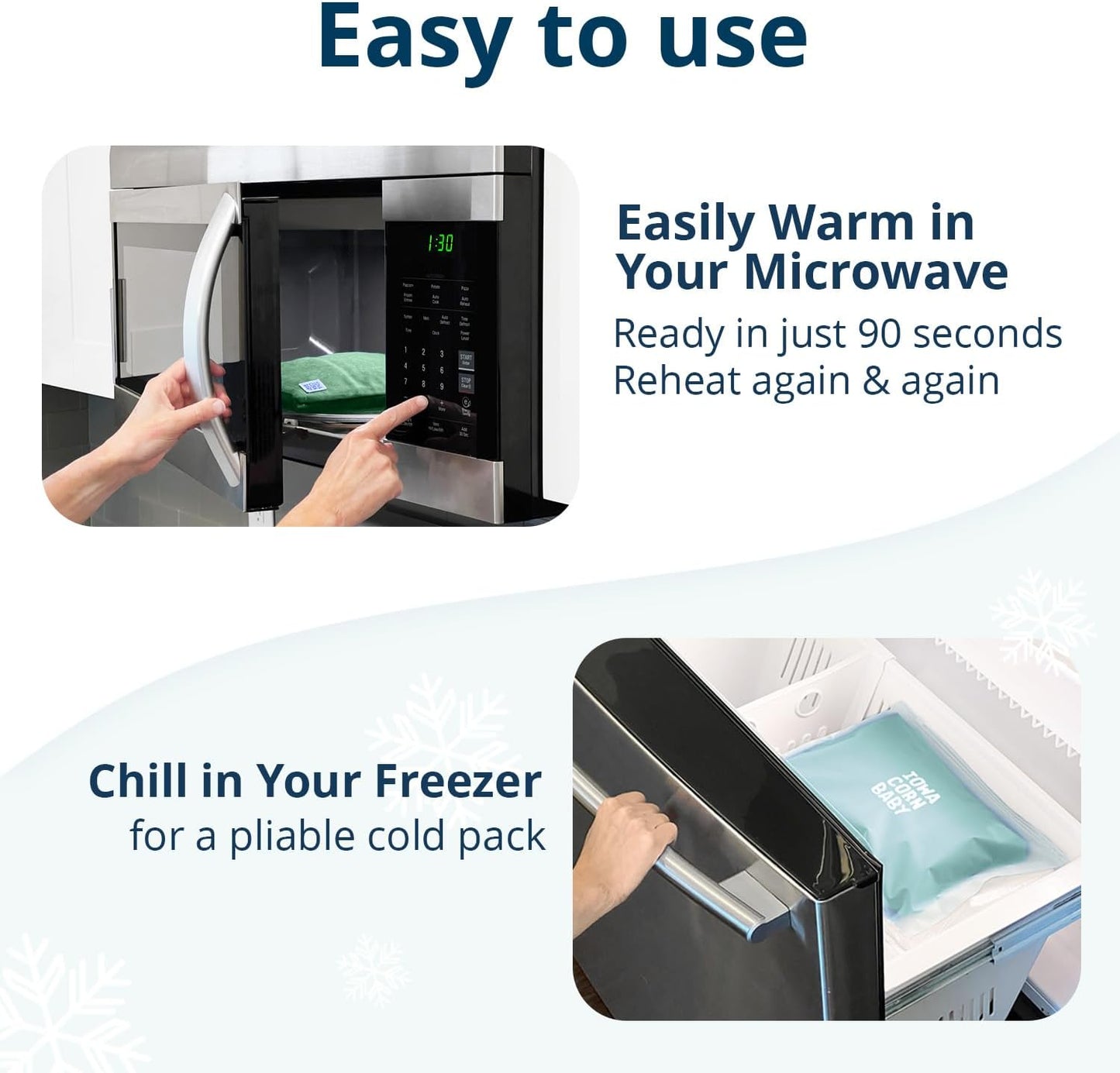 Microwave Heating Pad (with Removable Cover) – Weighted Microwavable Moist Heat Therapy Pad for Back, Neck, Shoulders, and Cramps – Portable, Reusable Cold or Warm Compress, 10" x 7", 2.5lbs