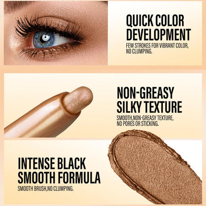 Jolilab Eyeshadow Stick Set, 4 Colors Matte Professional Bright-Colored Contouring and Highlight Stick, Cream Waterproof Long Lasting High Pigmented Eye Shadow. (4, 01+05+06+07)