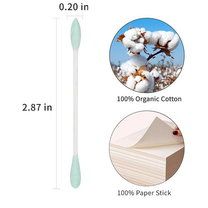 Green cotton swabs precision pointed