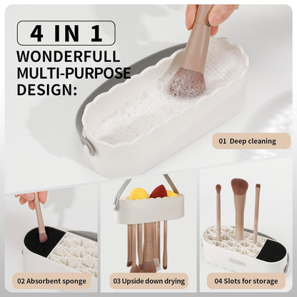 DUcare Makeup Brush Cleaner Shampoo Soap Solid Brush Cleaning Mat Removes Cosmetic Color Brush Cleaner Pad for Cleaning Makeup Sponges Brushes