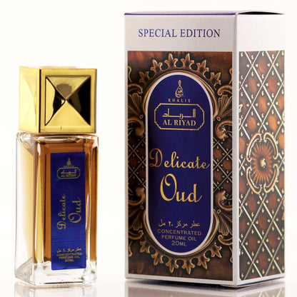 Maison d'Orient DELICATE OUD by ALRIYAD 20ML Oriental Woody Perfume Oil Roll-On - A Unisex Scent of Sophistication and Tradition. Travel Perfume Bottle. Travel Stuff