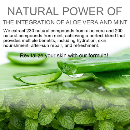 Aloe Vera Gel for Face & Body, Aloe Gel from Freshly Cut Leaves, Fast Absorbing & Non-Sticky, Deep Hydration & Moisturizing for Dry Skin, Sunburn Relief, After Shave, Hair & Scalp Care, All Skin Types