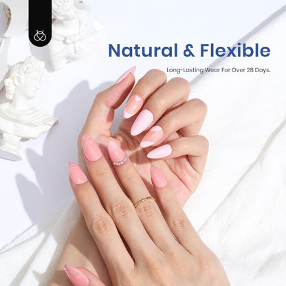 Beetles Gel Nail Kit Amond Shape - 504Pcs Gel Nail Kit Easy Nail Extension Set Etch X Nail Tips Short Medium Almond Half Matte Nail Tips 9 in 1 Nail Glue Uv Led Nail Gift for Women