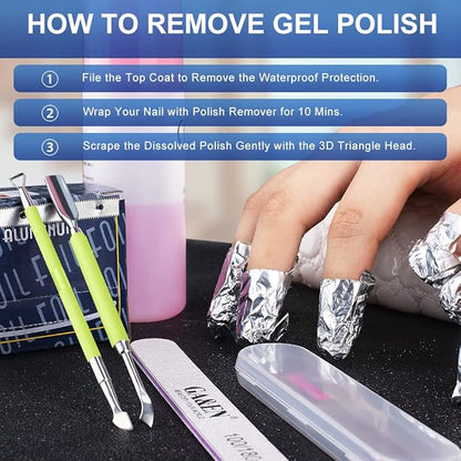 2PCS Metal Neon Green Cuticle