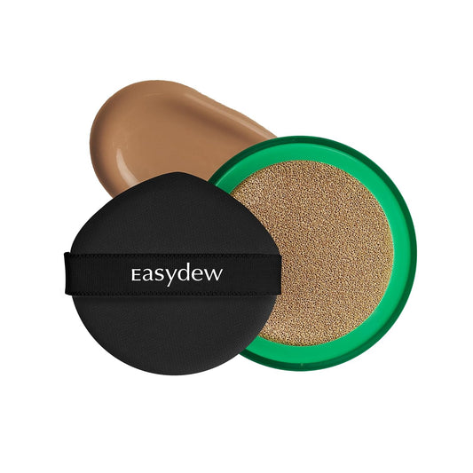 Easydew Mela B Toning Ampoule Cushion Refill - 3-in-1 Age-Defying Sun Shield Full Coverage Cushion Foundation with Niacinamide & Hyaluron-Vital C - Face Makeup Korean Skin Care 0.45 oz (#33 Almond)
