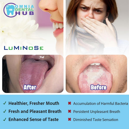 2PCs Medical Grade Tongue Scraper by Omnia One | Stainless Steel Tongue Cleaner, Metal Tongue Scraper with Travel Bag | Tongue Scrubber for Bad Breath, Boost Oral Hygiene