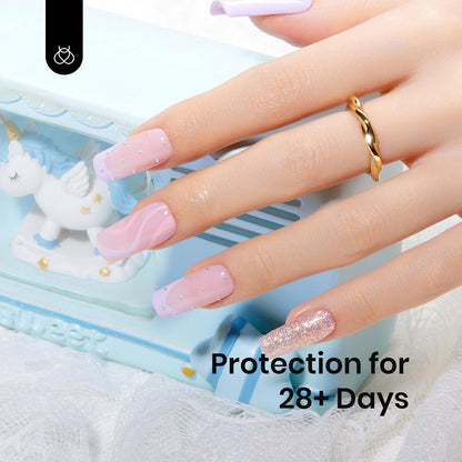 Beetles Pink Base Gel Nail Polish 1 Pcs 15ml: Nude Pink 3 in 1 Pastel Builder Jelly French Tip Base Color Gel Polish Strengthener Soak Off Nail Art