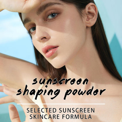 Sunscreen Setting Powder SPF 35, Mineral Brush Powder for Face & Scalp, Oil Control Natural Matte Finish Loose Powder Translucent Lasting Lightweight Breathable for All Skin (04# Pink Complexion)