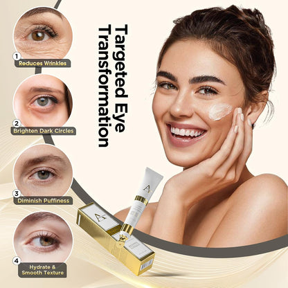 Retinol Eye Cream for Dark Circles and Puffiness – Hydrating Eye Serum for Wrinkles and Fine Lines, Anti-Aging Under Eye Cream for Women, 0.71 fl oz