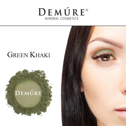 Demure Mineral Make Up Eye Shadow (Green Khaki), Matte Eyeshadow, Loose Powder, Eye Makeup, Professional Makeup By Demure