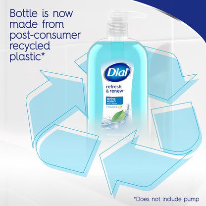 Dial Body Wash, Refresh & Renew Spring Water, 23 fl oz (Pack of 3)