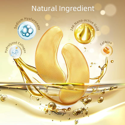 Under Eye Patches, 40 Pairs Eye Mask for Dark Circles, Puffy Eyes, Undereye Bags,Wrinkles,Eye Mask Patches with 24K Gold, Eye Treatment Skin Care for Men & Women Gift