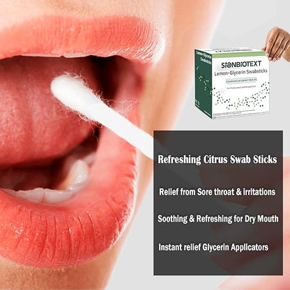 Lemon-glycerin swabsticks gently soothes minor