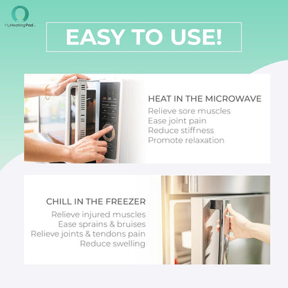 My Heating Pad Microwave Heating Pad - Moist Microwavable Heating Pads for Joints and Muscles Relief - Microwave Hot Pack Heat Pad for Cramps - Chilled or Heated Pad Therapy - Purple Unscented