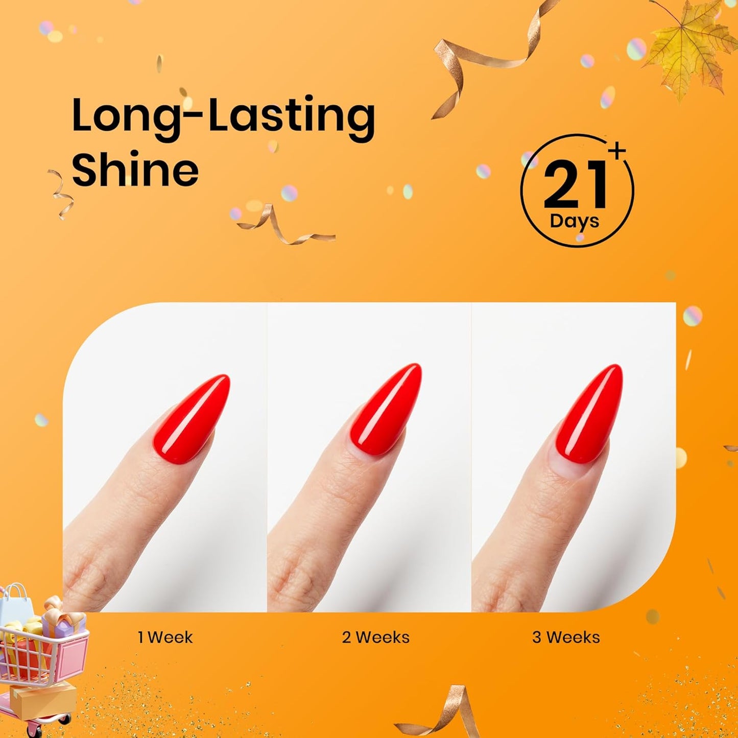 beetles Gel Polish 2Pcs 15ml No Wipe Top Coat Gel Nail Polish High Gloss Shiny Long-Lasting Clear Gel Top Coat, Soak Off Nail Lamp, Home DIY Professional Manicure and Nail Salon