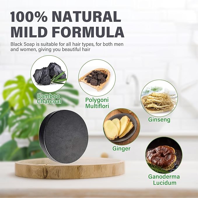 Black soap for gray hair,