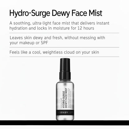 The INKEY List Hydro-Surge Dewy Face Mist 2.6 fl oz, Hydration Boosting Spray, Fragrance-Free & Alcohol-Free, Gentle Formula for Sensitive Skin, On-The-Go Application, Vegan Friendly