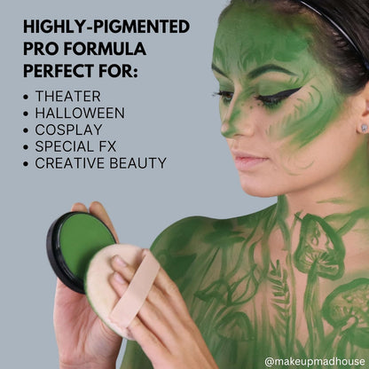 Mehron Makeup StarBlend Cake Makeup | Wet/Dry Pressed Powder | Powder Foundation | Yellow Face Paint & Body Paint 2 oz (56g)