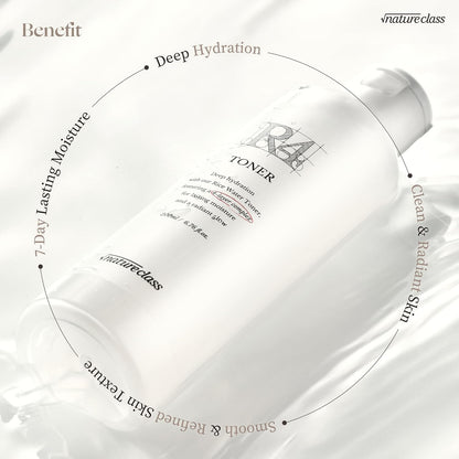 R4 Hydrating Rice Toner with Rice-Peptide & 4-Liposome Complex – Calming & Moisturizing Glowing Toner, Lasting Hydration, Hypoallergenic Korean Skincare 6.76 fl.oz.