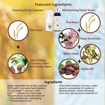 Travel Skin Care Set, Rose Geranium, 2.71 Fluid Ounce