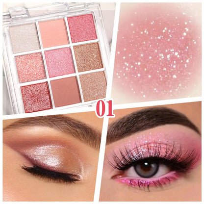 9 Color Eyeshadow Palette Makeup, Neutral Nude Matte Eye shadow & Shimmer Eyeshadow,Long Lasting Waterproof Eye shadow Makeup Palette for Women 05#