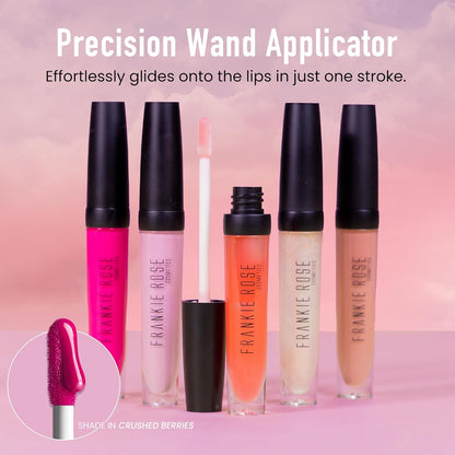 Frankie Rose Cosmetics Lip Gloss | Non-Sticky Formula, Long Lasting Gloss Shimmer, Bold Pigment & Hydrating Gloss of Lips, Girl Boss Shimmer Lip Gloss, 20g