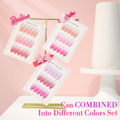 Double Rhythm 28Pcs 0.5Oz Gel Nail Polish Set Same Color Same Bottle Soak Off Gel Polish Kit Nail Art Manicure Salon DIY at Home for Women (Neutral Skin Pink Nude Collection-T24-12)