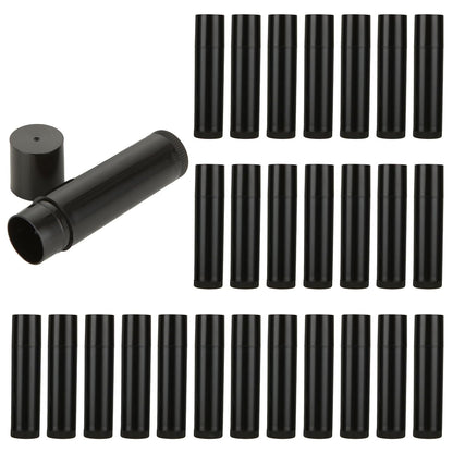 CertBuy 100 Pack Lip Balm Tubes, 5ml / 5g Empty Lip Balm Tubes with Cap Black, for DIY Make Up (69 x 17 MM)