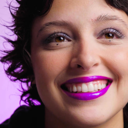 UNICORN SNOT Liquid Metal Lip Paint | Intense Pigment, Non-drying, Metallic Lip Color for Halloween Costume & Anime Cosplay | Gluten Free, Vegan & Cruelty-free Lip Makeup - BOOM (Atomic Purple)