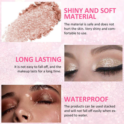 4 Colors Highlight Pink-Purple Eyeshadow Palette, SHANY Cosmetics Shimmer Palette, Cruelty-Free and Vegan Formula, Glitter Eyeshadow for Professional Makeup